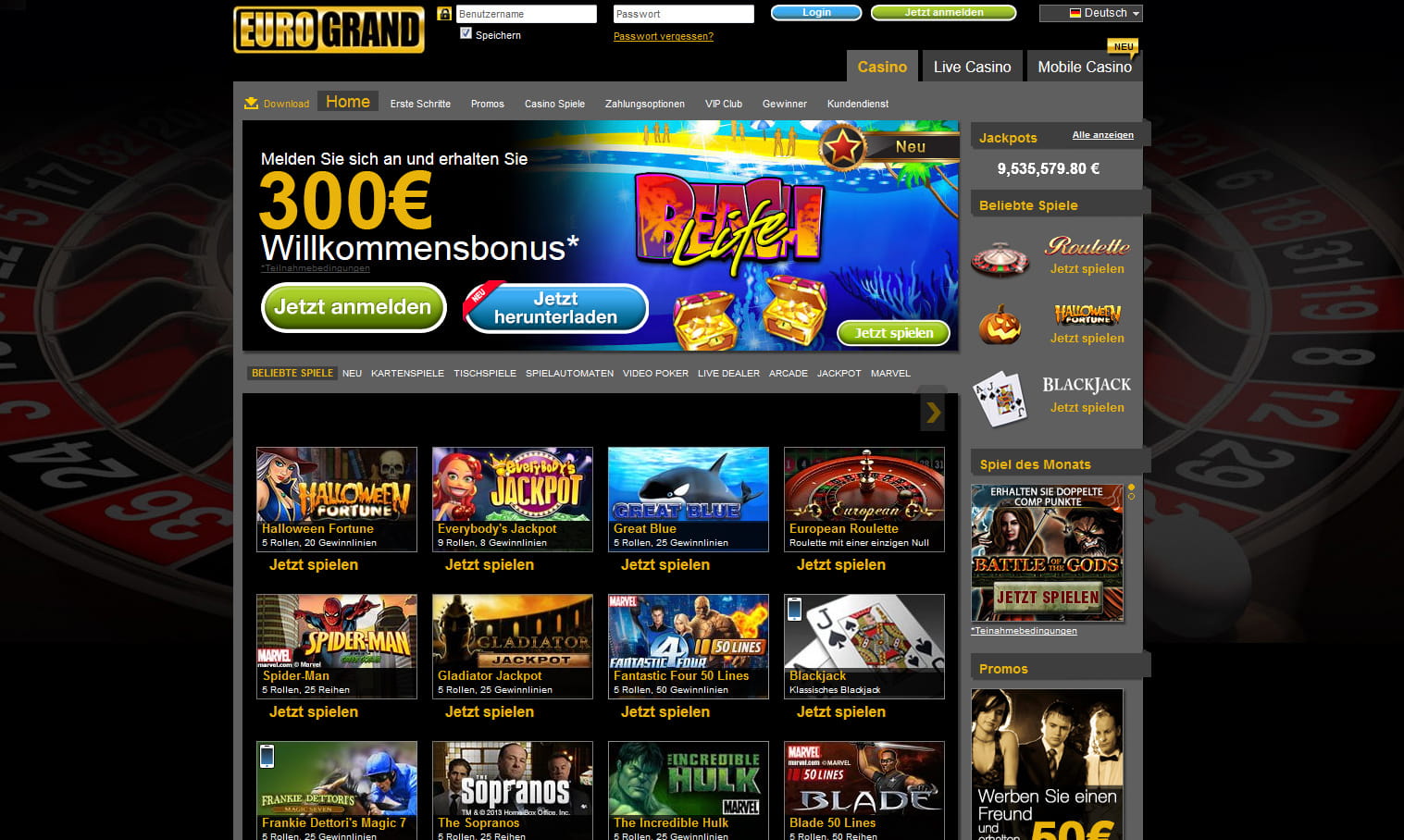 Eurogrand Online Casino Erfahrungen