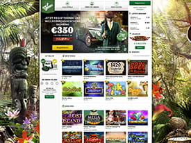 Die Mr Green Webseite mit aktuellem Bonusangebot