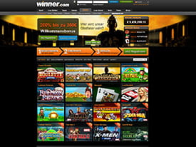 Der Willkommensbonus auf der Webseite des Winner Casinos