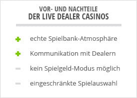 Die Vor- und Nachteile der Live Casino Spiele im Überblick