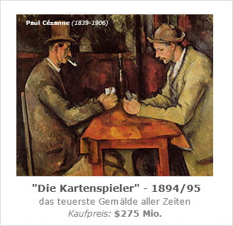 Das Gemälde 'Die Kartenspieler' von Paul Cézanne
