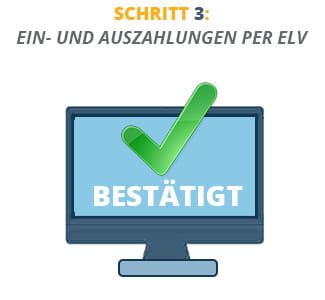 Nach Verifizierung sind Lastschrift Ein- und Auszahlungen jederzeit möglich