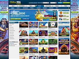 Ein Großteil der William Hill Spielauswahl kann direkt auf der Webseite getestet werden