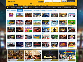 Die Sofortspiele des Betfair Casinos können direkt auf der Webseite ausgewählt werden