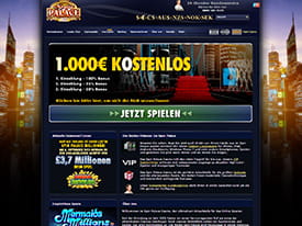 Vorschau Spin Palace Casino Webseite und Bonus