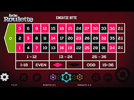 Die Turbo Roulette Version im Mobilebet Casino.