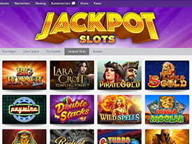 Die Jackpot Spielautomaten im Omni Slots Casino.