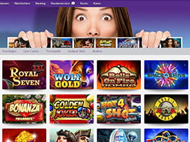 Die Spielauswahl im Omni Slots Casino.