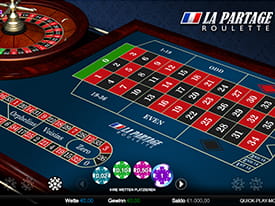 La Partage Roulette im Betsson Casino.