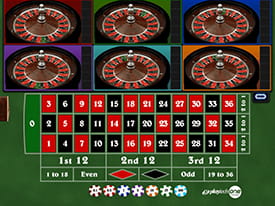 Eine der vielen Roulette Varianten ist das Multi Wheel Roulette im Unibet Casino.