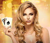 Ein weiblicher Live Dealer im Vegas Hero Online Casino.