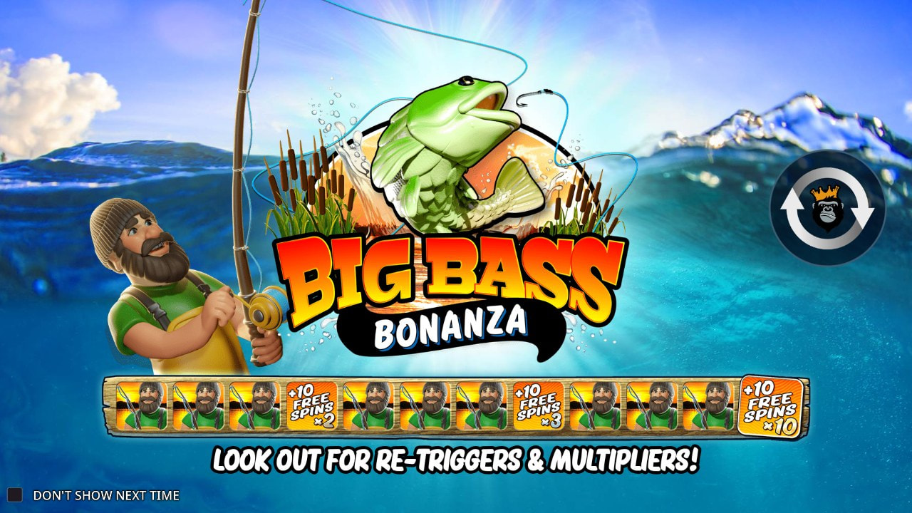 Big Bass Bonanza Slot, Screenshot aus dem Demospiel